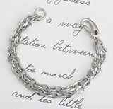 Hip Hop Steel Bracelet Double Chain Jewelry