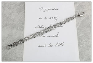 Hip Hop Steel Bracelet Double Chain Jewelry