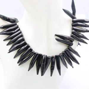 Wolf Tooth Coral Spacer Bead for Jewelry Making Tribal Necklace Earrings