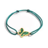 Women's Shell Cuff Bracelet with Butterfly Pendant