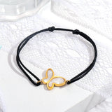 Women's Shell Cuff Bracelet with Butterfly Pendant