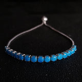 Zircon Pine Adjustable Tennis Bracelet for Women Party S7058