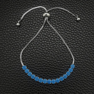 Zircon Pine Adjustable Tennis Bracelet for Women Party S7058
