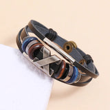 Beaded Leather Bracelet, Cross-border Accessories, Adjustable Bracelet