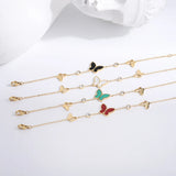 Butterfly Charm Link Bracelet Women Stainless Steel Chain No Fade Hand Jewelry
