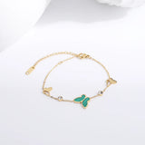 Butterfly Charm Link Bracelet Women Stainless Steel Chain No Fade Hand Jewelry
