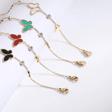 Butterfly Charm Link Bracelet Women Stainless Steel Chain No Fade Hand Jewelry