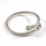 Stainless Steel Twisted Cuff Bangle Bracelet