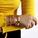 Geometric Bracelet Set Wind Combination Jewelry Accessories