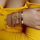 Geometric Bracelet Set Wind Combination Jewelry Accessories