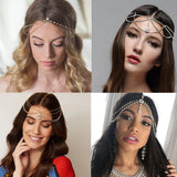 Rhinestone Fringe Head Chain Bohemian Hair Accessory Tiara Headdress