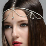 Rhinestone Fringe Head Chain Bohemian Hair Accessory Tiara Headdress