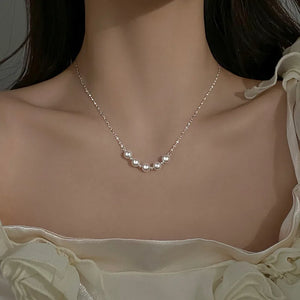 S925 Silver Pearl Pendant Necklace Wedding Gift