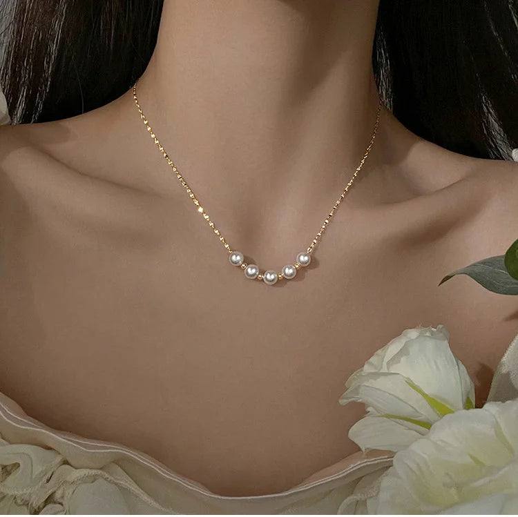 S925 Silver Pearl Pendant Necklace Wedding Gift