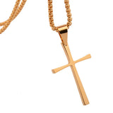 Stainless Steel Cross Pendant Necklace - Unisex Jewelry