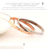 Clover Titanium Bangles for Women Stainless Steel Bracelet Birthday Gift