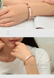 Clover Titanium Bangles for Women Stainless Steel Bracelet Birthday Gift