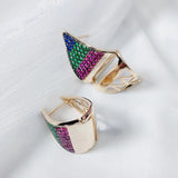 Triangle Cuff Earrings Mini CZ Gold,Rhodium Party Jewelry