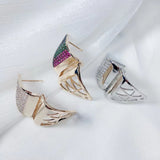Triangle Cuff Earrings Mini CZ Gold,Rhodium Party Jewelry