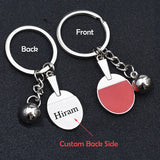 Table Tennis Souvenir Keychain with Engraving