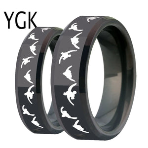 Tungsten Wedding Ring for Women Engagement Rings Men Lover Rings Hobbies