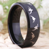 Tungsten Wedding Ring for Women Engagement Rings Men Lover Rings Hobbies