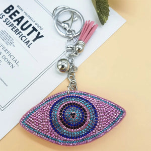 Turkey Eye Crystal Key Chain Bag Pendant Eye Key Ring For Women