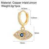 Evil Eyes Hoop Earrings Zircon Eye Earring Party Gift
