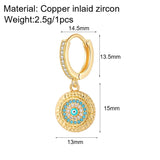Evil Eyes Hoop Earrings Zircon Eye Earring Party Gift