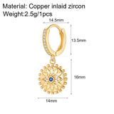 Evil Eyes Hoop Earrings Zircon Eye Earring Party Gift