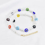 Evil Eye Pearl Necklace Bohemian Punk Choker