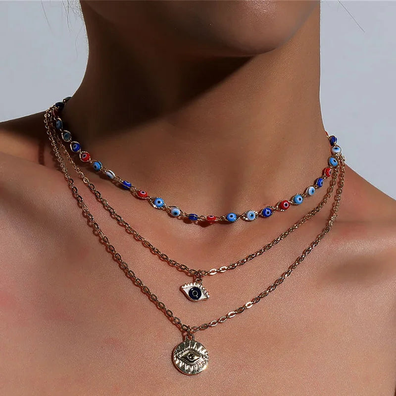 Bohemian Devil Pendant Choker Beads Necklace for Women