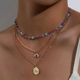 Bohemian Devil Pendant Choker Beads Necklace for Women