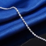 925 Silver Twisted Weave Chain Anklet Foot Jewelry