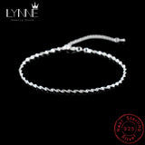 Women's Twisted Weave 925 Sterling Silver Anklet