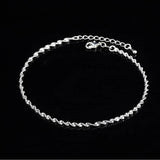 925 Silver Twisted Weave Chain Anklet Foot Jewelry