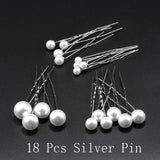 U-shaped Pin Metal Barrette Clip Hairpins Simulated Pearl Bridal Tiara