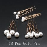U-shaped Pin Metal Barrette Clip Hairpins Simulated Pearl Bridal Tiara
