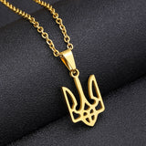 Ukraine Flag Pendant Necklace Silver Ukrainian Party Jewelry