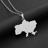 Ukraine Map Pendant Necklace For Women Girls