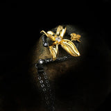 Flower Butterfly Pendant Necklace Silver Plate Jewelry