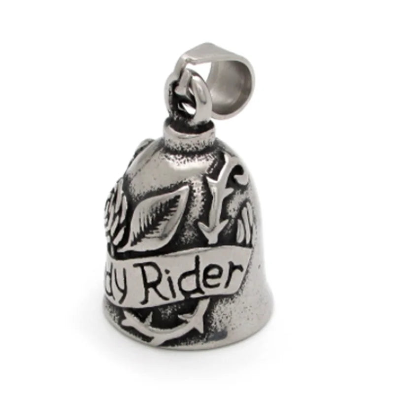 Unisex Vintage Pendant Necklace Lady Rider Rose Matt Bell