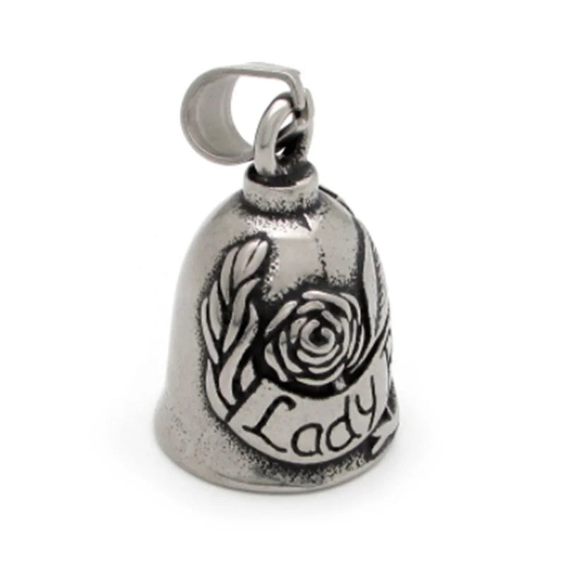Unisex Vintage Pendant Necklace Lady Rider Rose Matt Bell