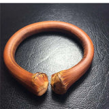 Unisex Rattan Bangle Bracelet Wood