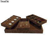 Velvet Jewelry Display Case Ring Earring Collection Box