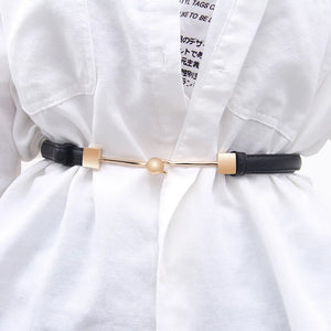 Women's Slim Fit Thin Belt with Shirt Sweater Waist Chain
