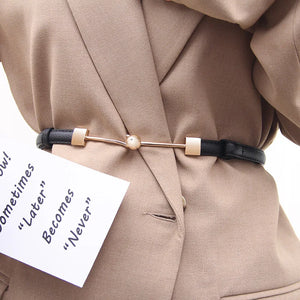 Women's Slim Fit Thin Belt with Shirt Sweater Waist Chain