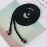 Versatile Love Knot Women's Thin Belt Skirt Cotton Cord Long Waist Chain