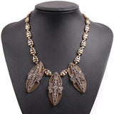 Vintage Flower Pendant Necklace with Crystal Tassel Chain for Women