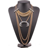 Vintage Flower Pendant Necklace with Crystal Tassel Chain for Women